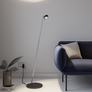 Puk Floor Mini Single LED Stehleuchte, schwarz matt