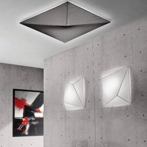 Wand-/Deckenleuchte Ukiyo PL in schwarz